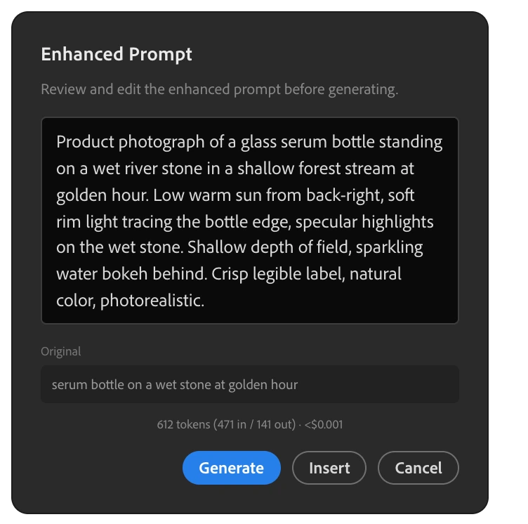 The review modal — Creator MAX panel