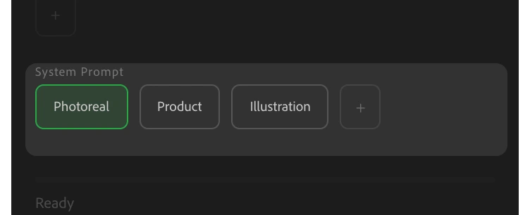 System prompts — Creator MAX panel