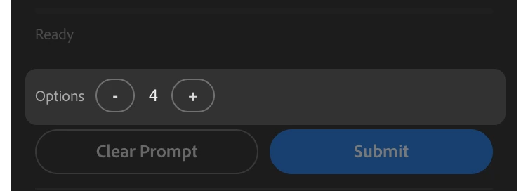 1 to 4 options per submit — Creator MAX panel